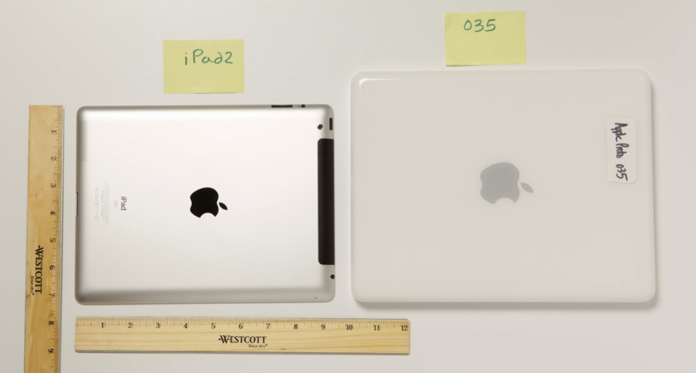 iPad試作機と現行機との比較