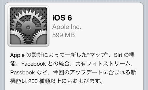 IOS6 available