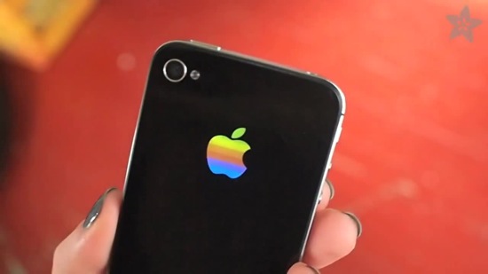 Iphone 4 4sのappleロゴを虹色に光らせるmodキット 改造 Ipod Love