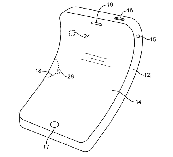 Apple flexibleiphone patent