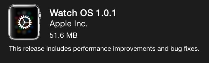 WatchOS1 0 1 update