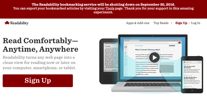 Readability shutdown