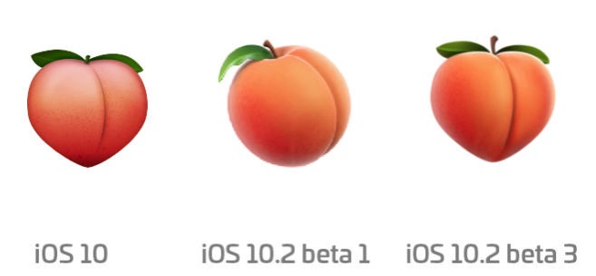 Peach emoji ios10 beta