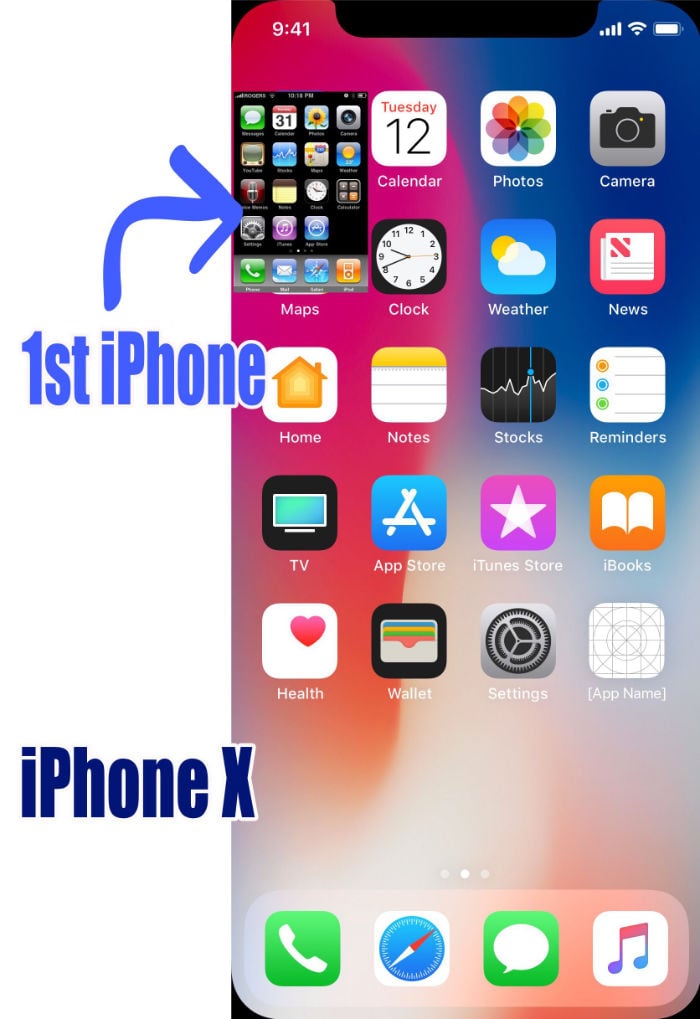 初代 Iphone と Iphone X のホーム画面のサイズ比較 Ipod Love