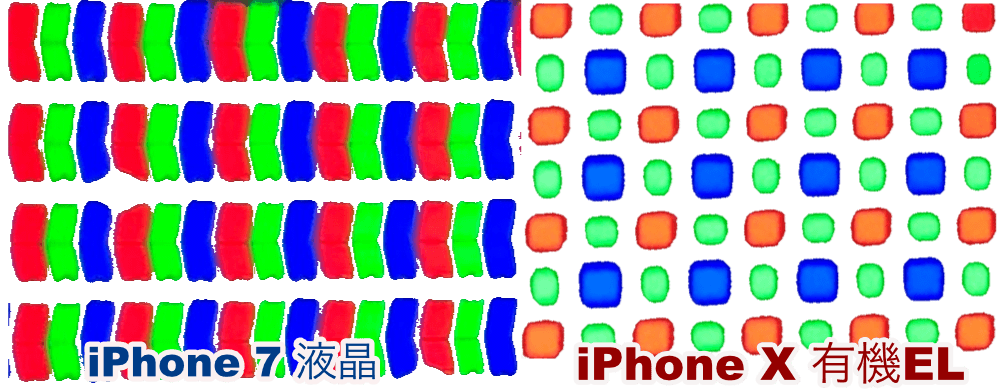 Iphone X の有機elと Iphone 7 の液晶 顕微鏡で見ると違いが一目瞭然 Ipod Love