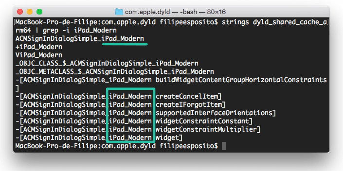 IPad modern code