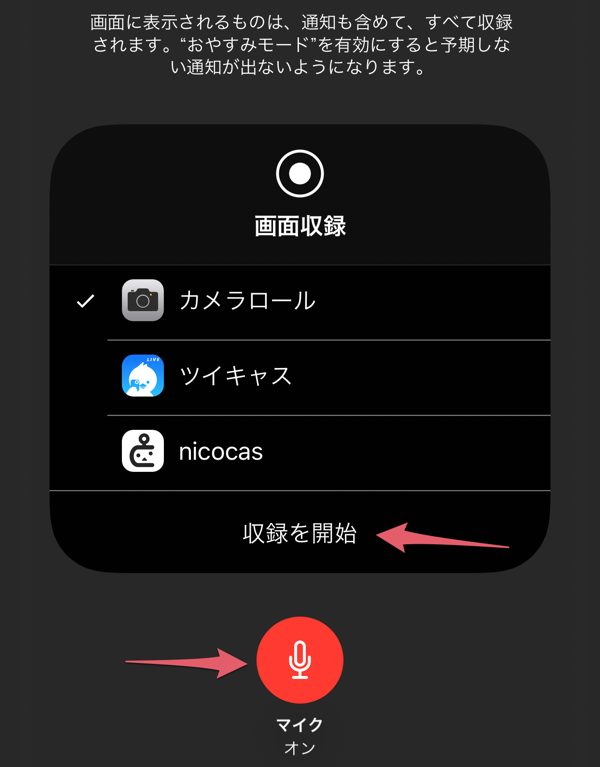 Iphoneやipadの画面収録 声入りで録画する方法 ゲームは内蔵マイクのみ可 Ipod Love