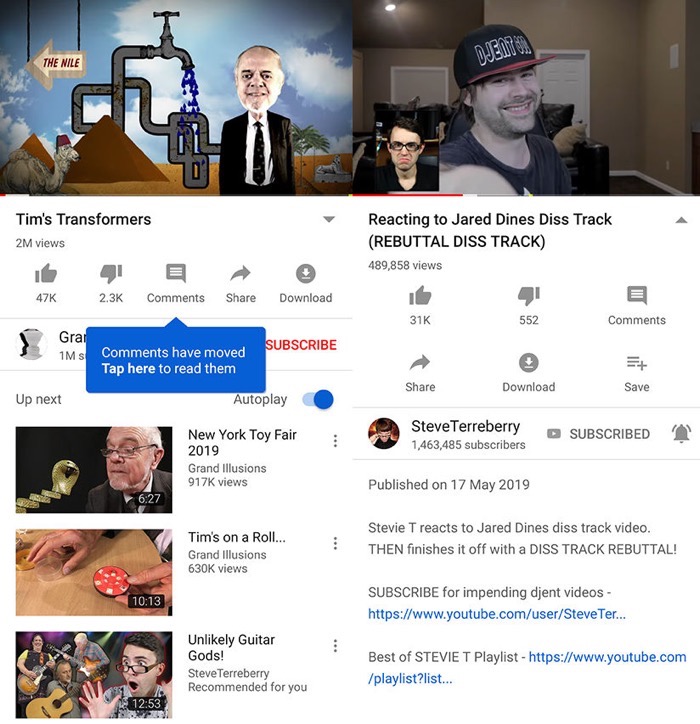 Youtube comments hiddenbydefault