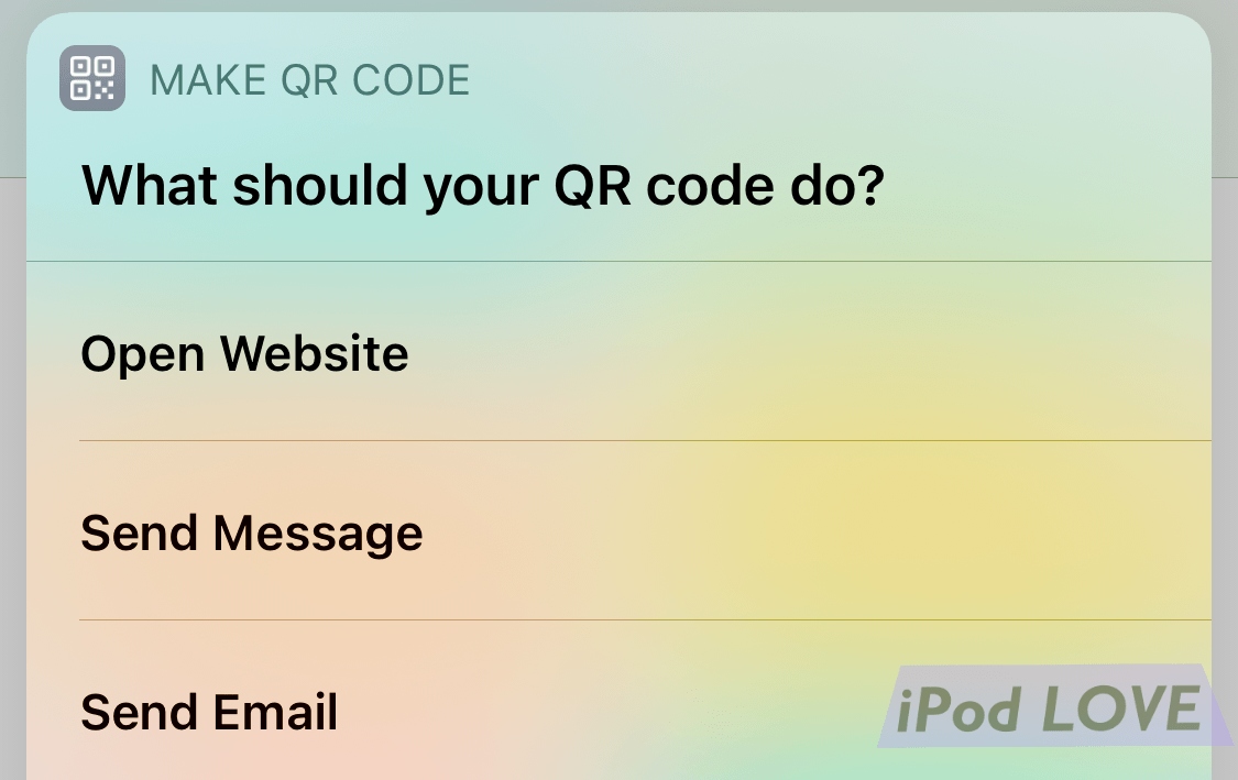 QRCode Make iOS Shortcuts 03