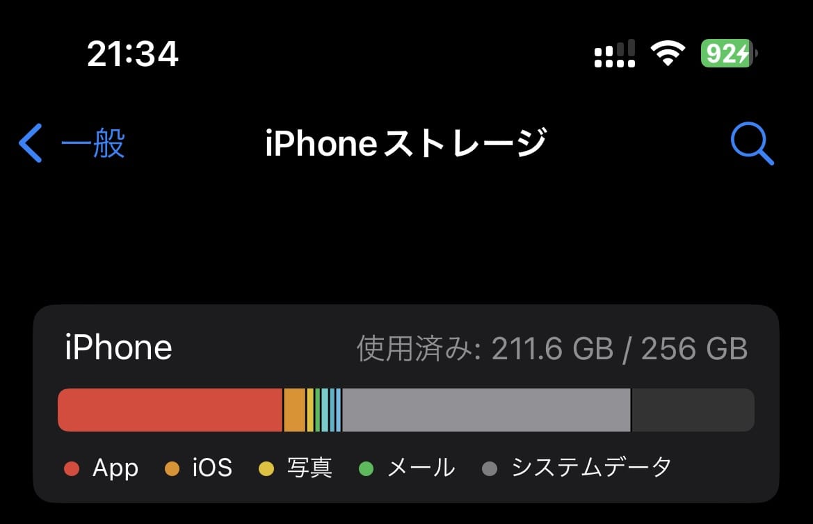 IOS iPhone StrageFULL SystemData 03