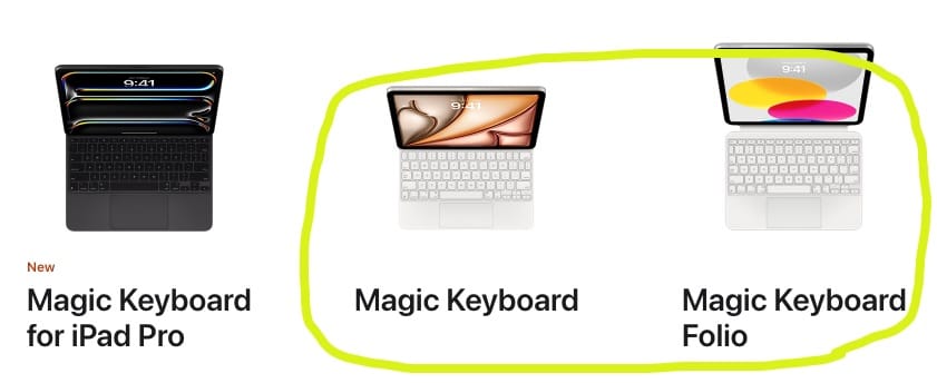 Magickeyboard for ipad lineup