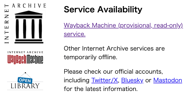 Waybackmachine is back