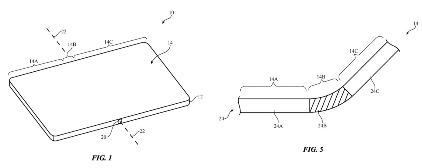 Folding laptop applepatent